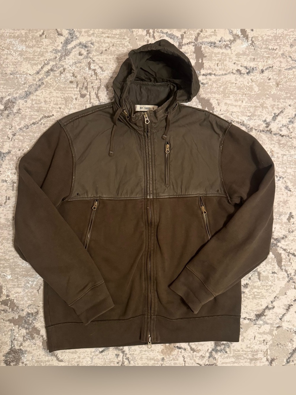 GAP Men's Brown Hooded Zip Sweatshirt. Sz. XL